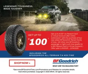 BFGoodrich Get Up To $100 Black Friday Promotion